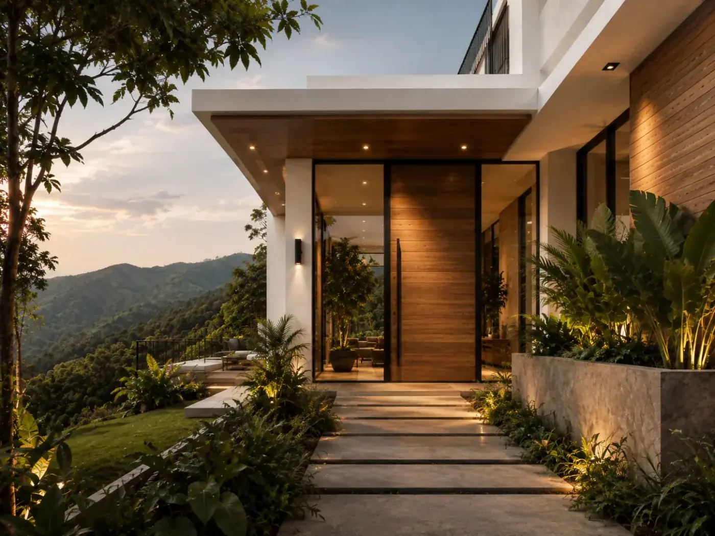 Casa Modelo Medellín: entrada y jardín de acceso