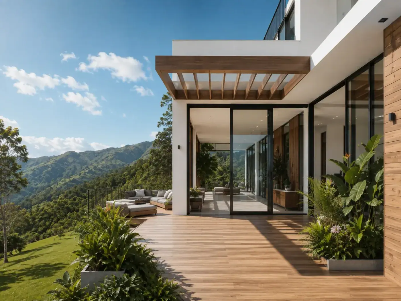 Casa Modelo Medellín: terraza abierta a la montaña